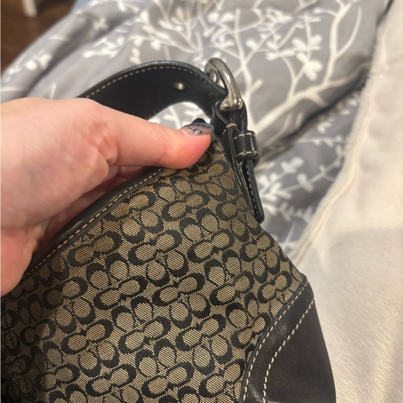 Coach Black Patterned Shoulder Bag - Picture 4 of 6